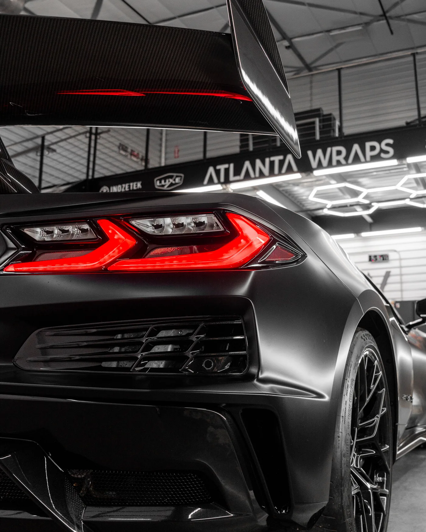 Corvette in the Atlanta Wraps shop